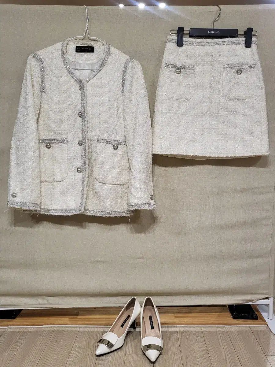 ZARA ZARA ザラ ツイード パールボタン セットアップ セット