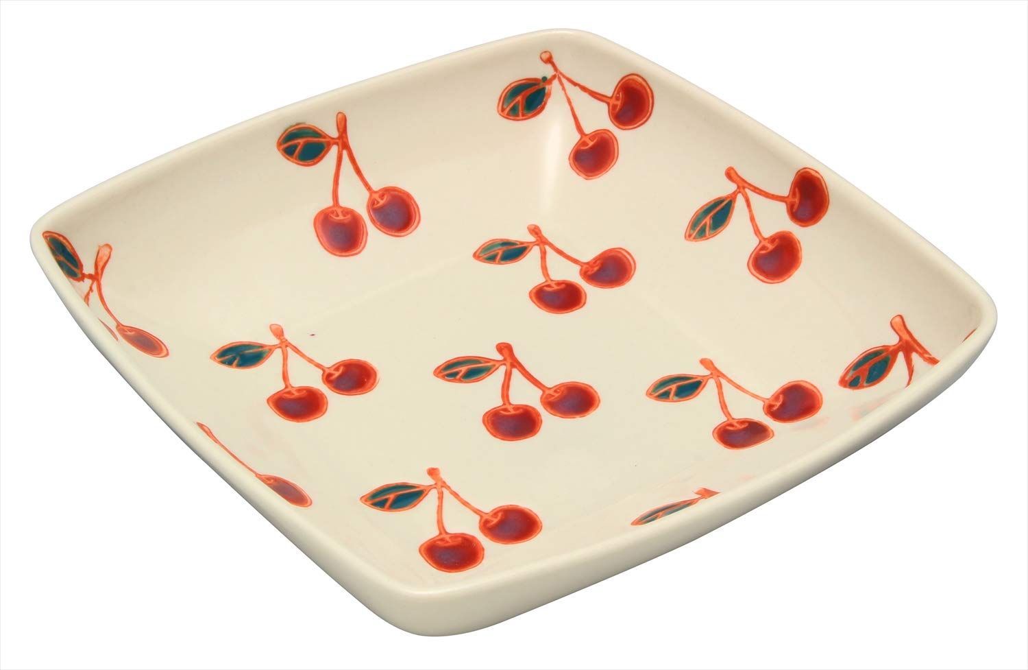 お得，お買い得 新品　角鉢 約17cm フルーツ 菊祥窯 サクランボ 波佐見焼 その他