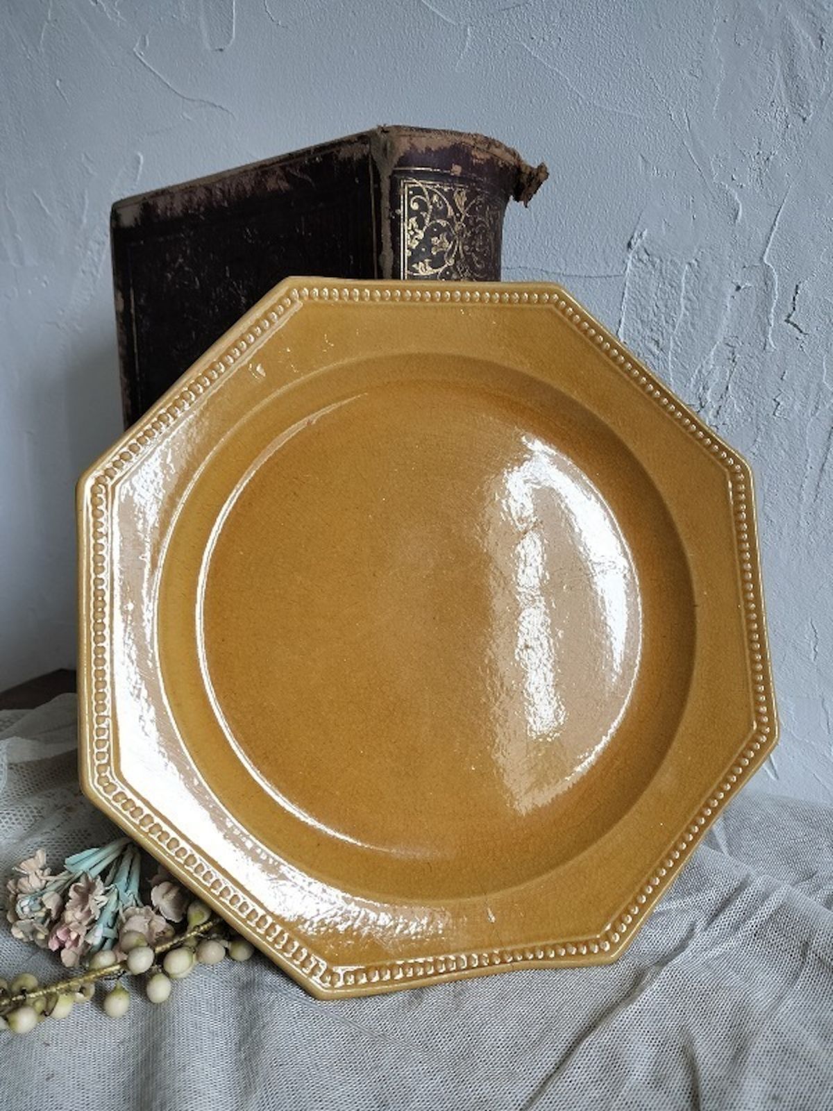 フランス アンティーク ピション オクトゴナル 陶器 皿 - メルカリ