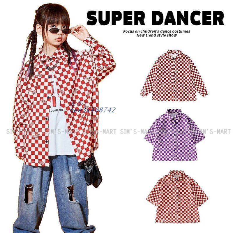 シャツ キッズダンス衣装 ヒップホップ ファッショントップス 男の子 ガールズ 柄シャツ 総柄 K-POP 派手 韓国 nee3x468742