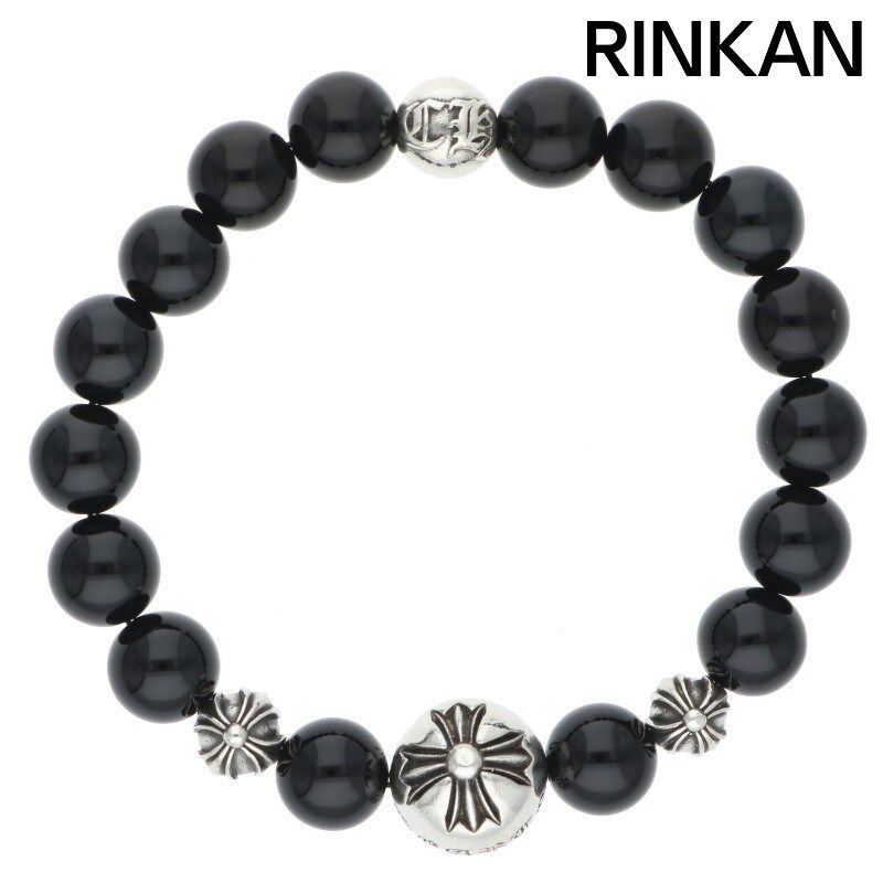 クロムハーツ 10mm BEAD|10mmビーズブレス BEAD10|10mmブラックトルマリンビーズブレスレット メンズ