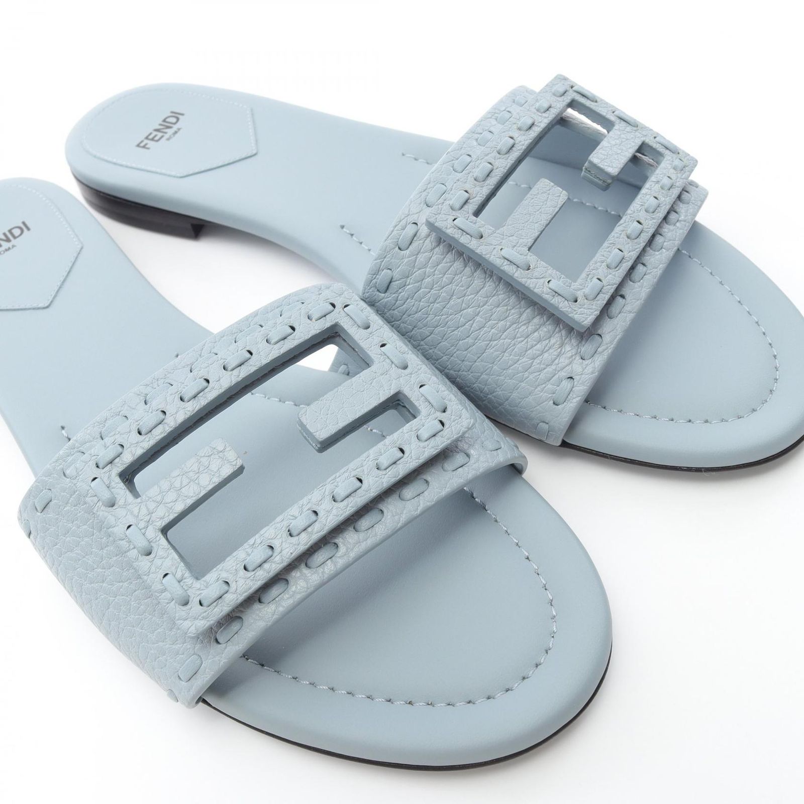 フェンディ FENDI サンダル 8R8136AQY2F1OVW36 ライトブルー レザー