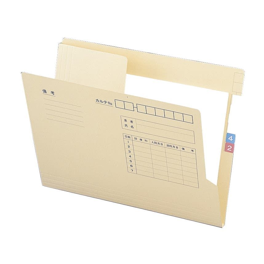 退院フォルダー A4 A4用 カルテフォルダー 24-9002-00 LIHITLAB． HK742 200マイイリ