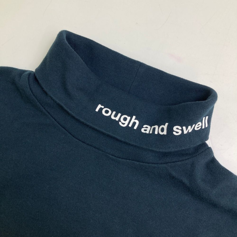 サイズ：XL ROUGH&amp;SWELL ラフアンドスウェル  タートルネック 長袖Tシャツ  ネイビー系 [240101501549] ゴルフウェア メンズ ストスト サイズ：XL ROUGH&SWELL ラフアンドスウェル タートルネック