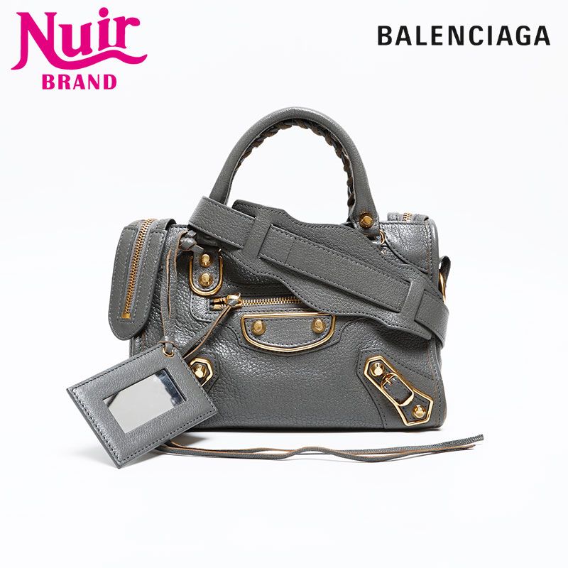 BALENCIAGA バレンシアガ ショルダーバッグ レザー メタリック
