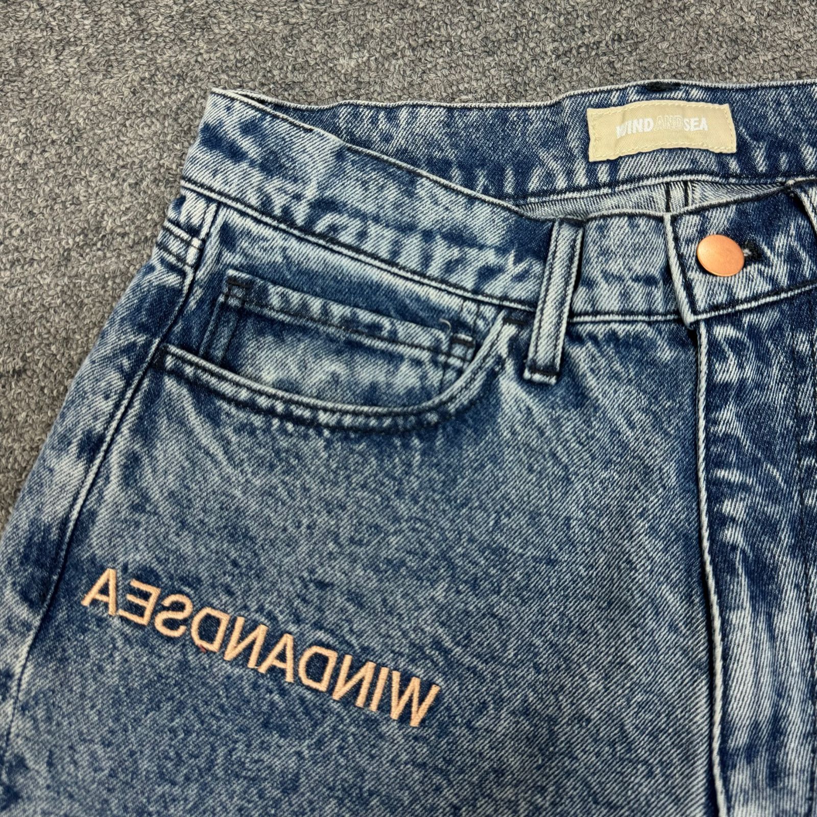 定価19800円 新品 WIND AND SEA 21SS Mid Rise Wide Tapered Jeans ...