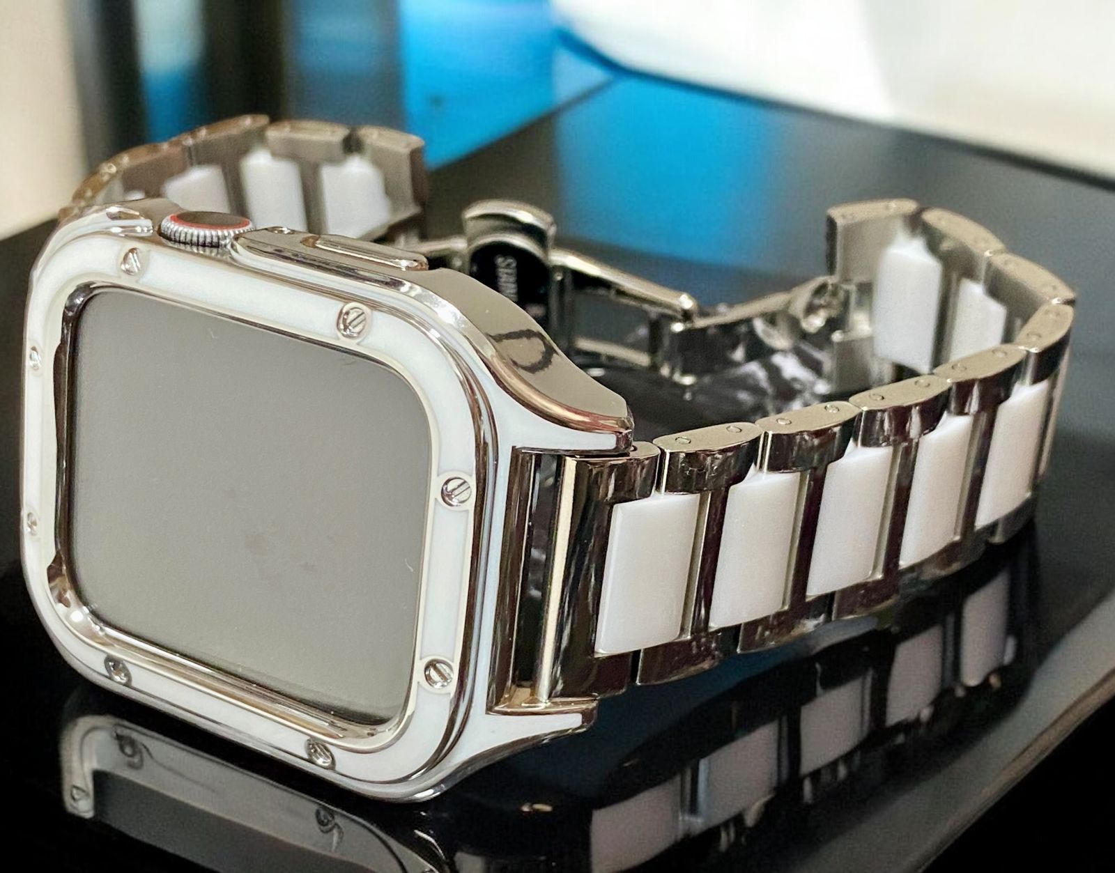 Apple Watch用 セラミックステンレスバンド画面保護ケースバンド900 Apple Watch用 セラミックステンレスバンド画面保護ケースバンド900