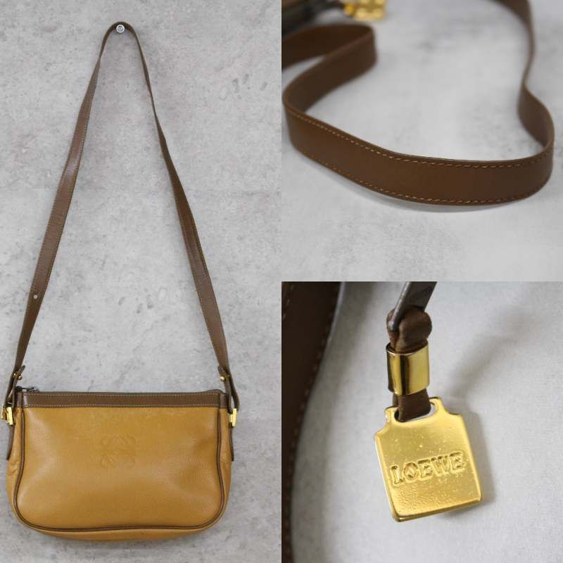 S013)LOEWE アナグラム ショルダーバッグ 斜め掛け ポシェット