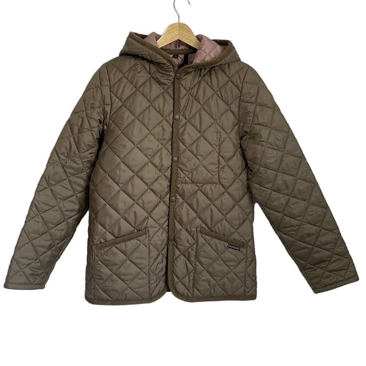 LAVENHAM ラベンハム ブルゾン サイズ40 M レディース - ブラウン×ピンクベージュ 長袖|キルティング|中綿|秋|冬