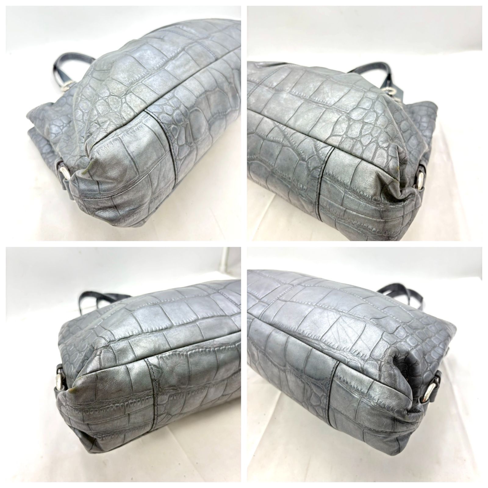 ❗️✨ブラック系アイテム✨❗️】COACH コーチ クロコ型押し