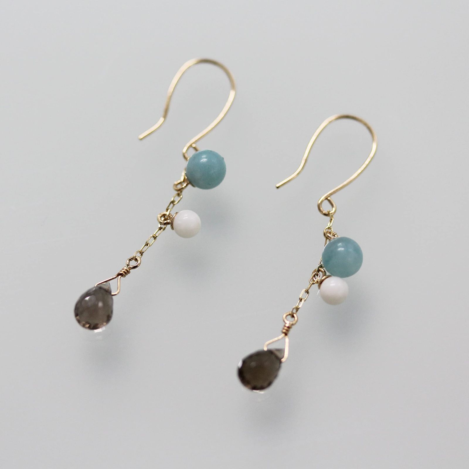 新着商品 ディアマンテ CHIARO ディ DI DIAMANTE K10イエローゴールド キャーロ アマゾナイト-スモーキークォーツ-コーラルピアス CHS844 NEXPOTALLINN_EU