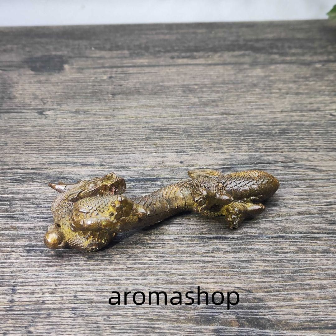 銅 細工 神獣竜魚 筆架 茶寵 文房具 書道具 装飾品 工芸品 置物