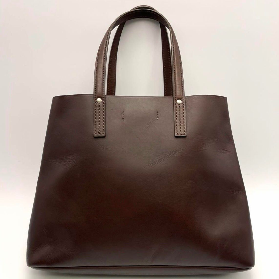 本革ブラウントートバッグ