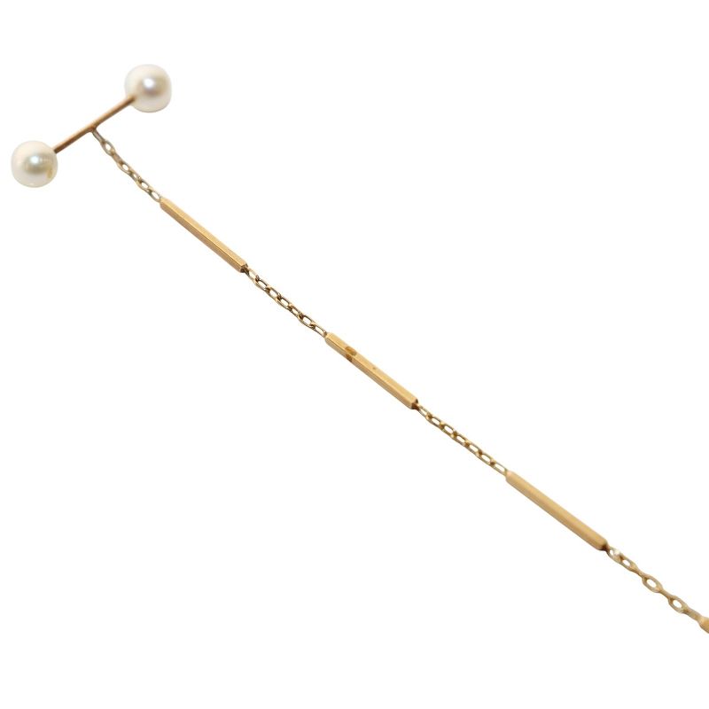 【専用】Hirotaka K10ゴールドToggle W Pearl ヒロタカ Hirotaka Toggle W Pearl Chain Pierce ピアス 両耳用