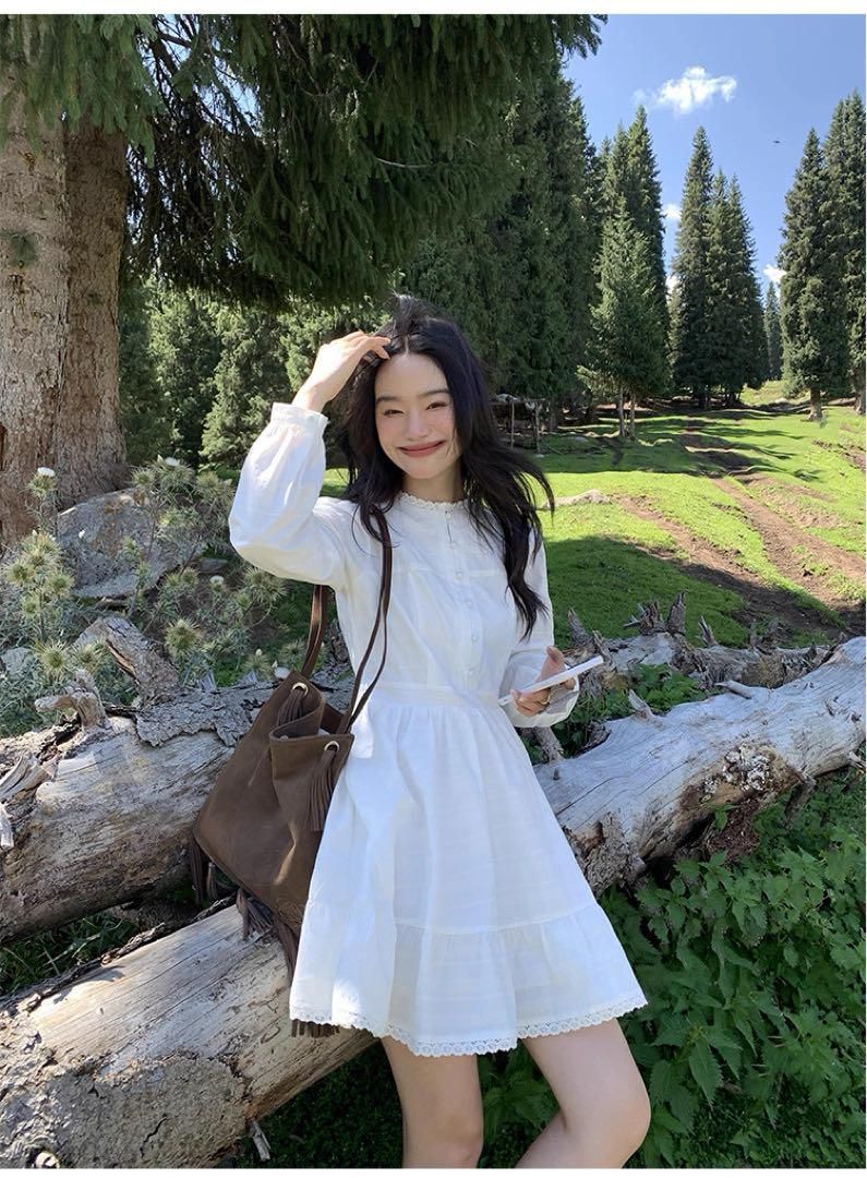 ♥ 韓国風ふわ可愛いレースドレス