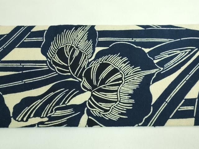 平和屋本店■極上　浦野理一　金彩友禅　九寸名古屋帯　辻が花　箔手描本染　金彩　鬼しぼ縮緬　共箱付き　逸品　DZAB1295kh5 平和屋本店□極上 浦野理一 金彩友禅 九寸名古屋帯 辻が花 箔手描本染