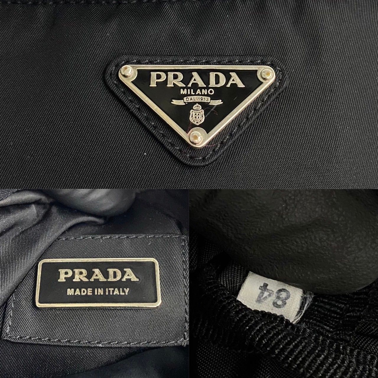極 美品 希少品 PRADA プラダ 三角ロゴ 金具 ナイロン ボディバッグ