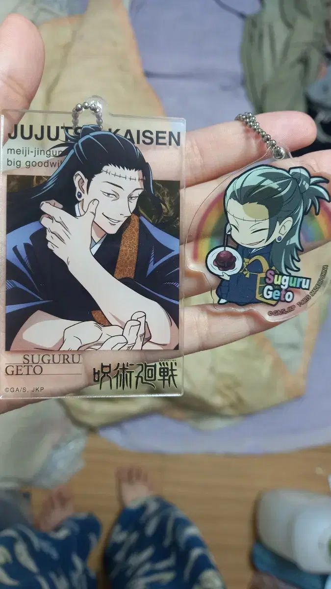 しずく けんじゃく ビッグタグ 大交流展 開口部 虹 アクリル キーリング