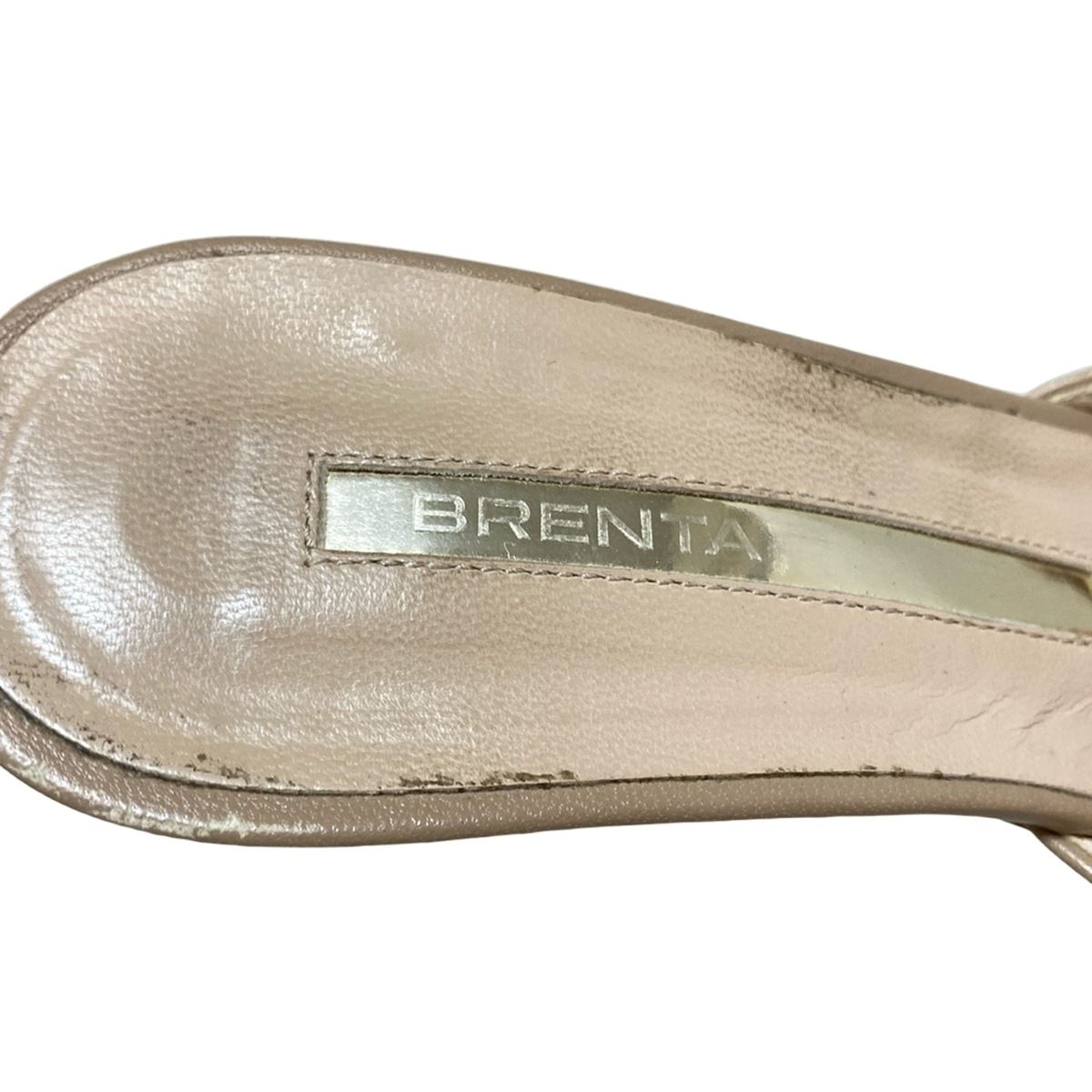 BRENTA ベージュ レザー ミュール BRENTA(ブレンタ) ミュール 36 レディース - ベージュ アウト