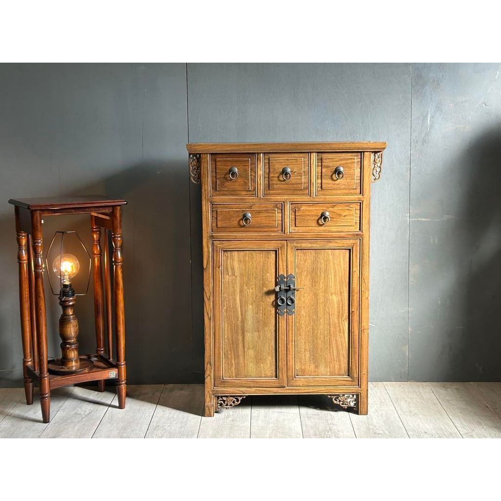 李氏朝鮮　アンティーク　キャビネット　無垢材　サイドボード　レトロ　棚　GH 李氏朝鮮 アンティーク キャビネット 無垢材 サイドボード レトロ 棚 GH