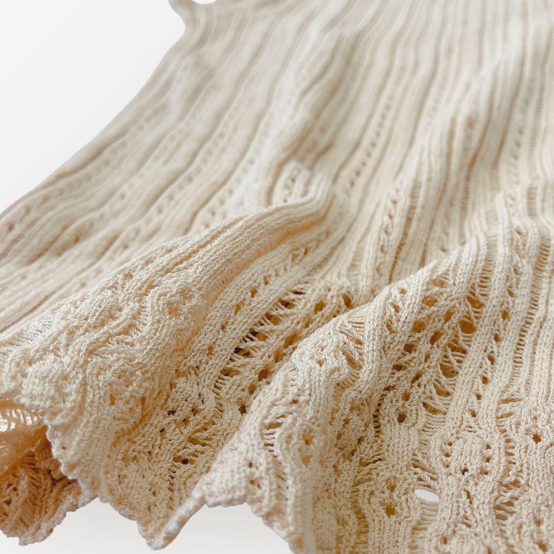  Dior Vネック ニットタンクトップ Mディオール ガリヤーノ レディース 絹 ノースリーブ ニット セーター