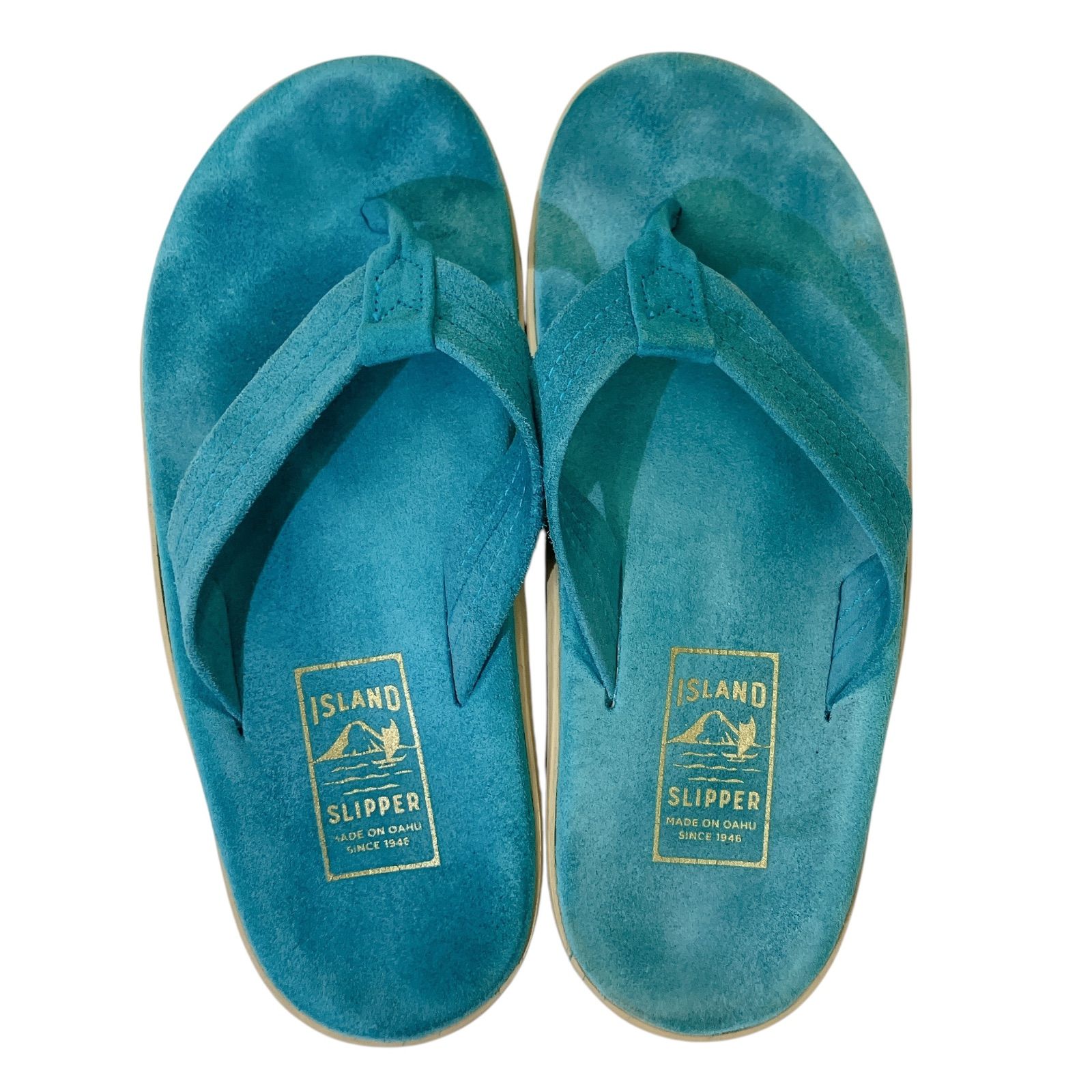 C339 Island Slipper アイランドスリッパ スエードサンダル ターコイズ