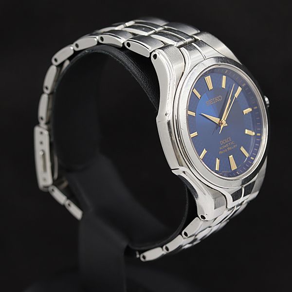 セイコー ドルチェ キネティック オートリレー 5J21-0A40 青文字盤  
