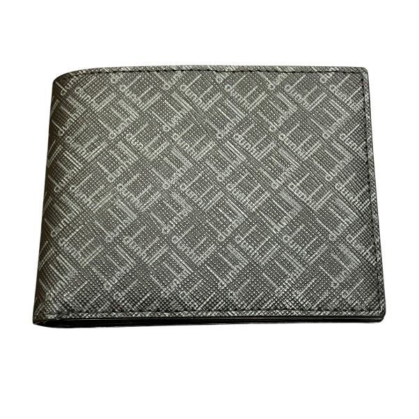 ダンヒル シグネチャー ブラック レザー 2つ折り財布 メンズ