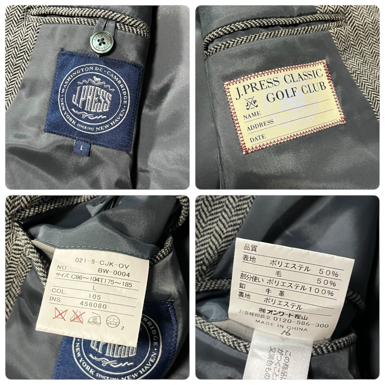 J.PRESS ジェイプレス CLASSIC GOLF CLUB クラシックゴルフクラブ 