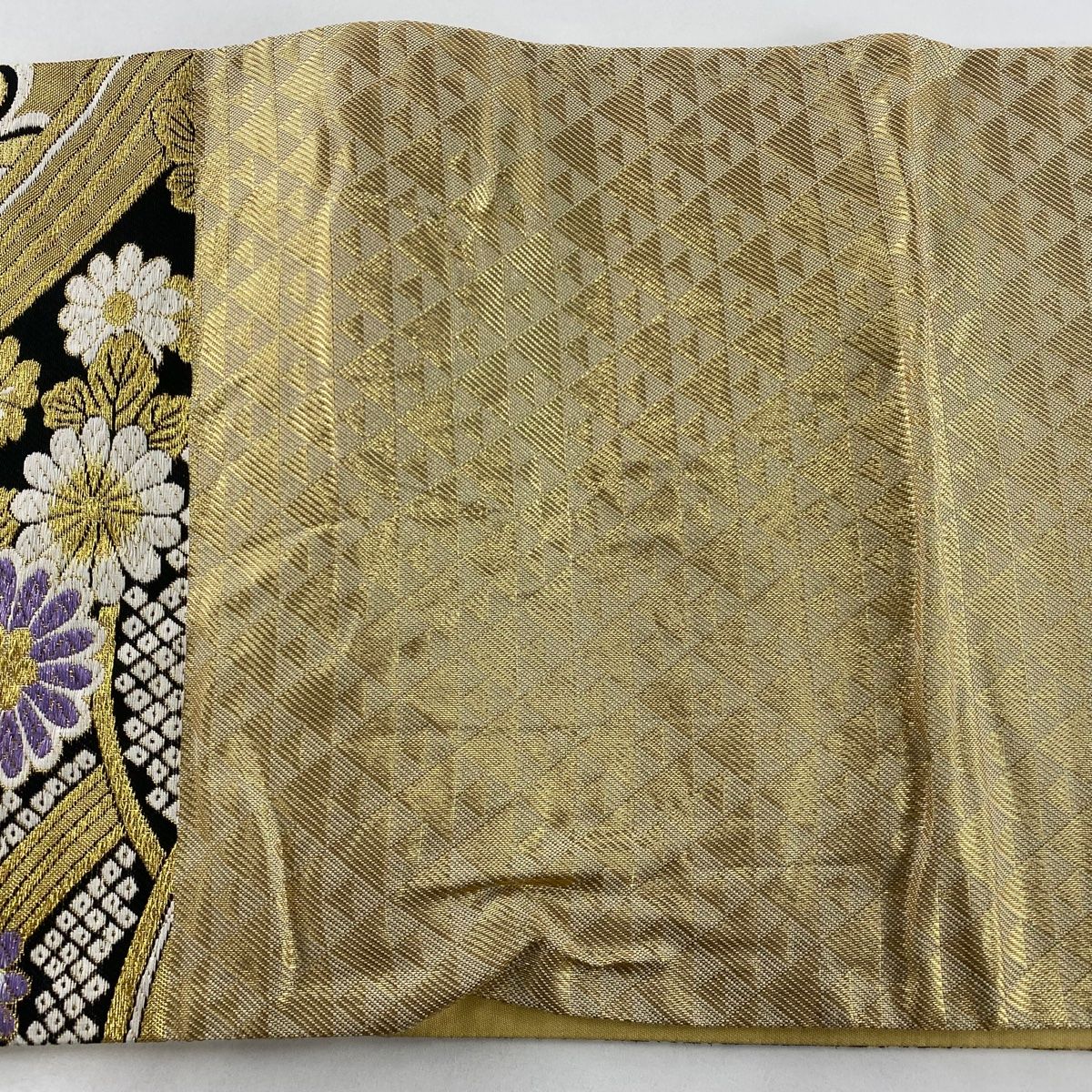 袋帯 秀品 桜 菊 金糸 唐織 金色 六通 正絹 【中古】 - メルカリ