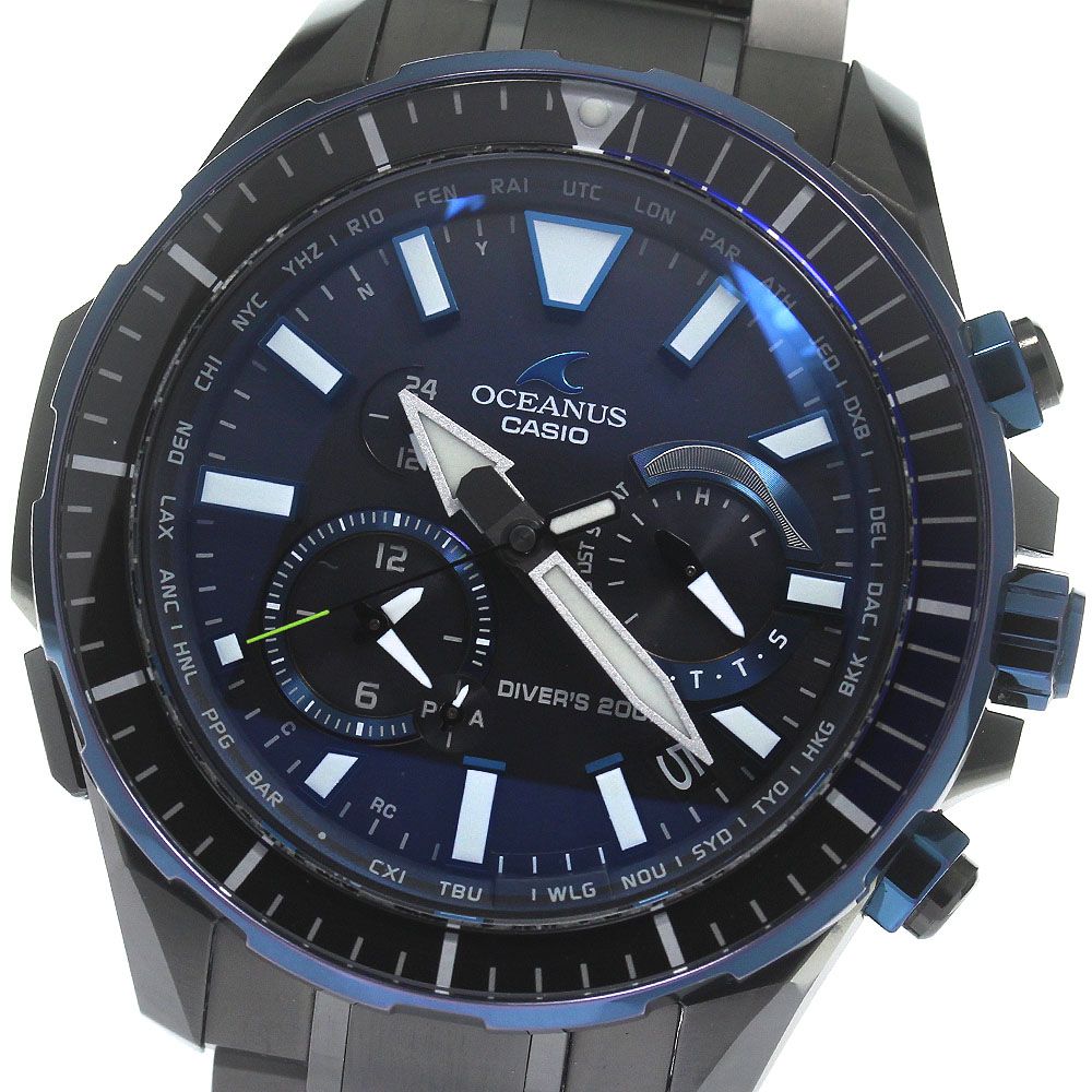カシオ CASIO OCW-P2000B-1AJF オシアナス カシャロ ソーラー電波 メンズ 箱 保証書付き_826354