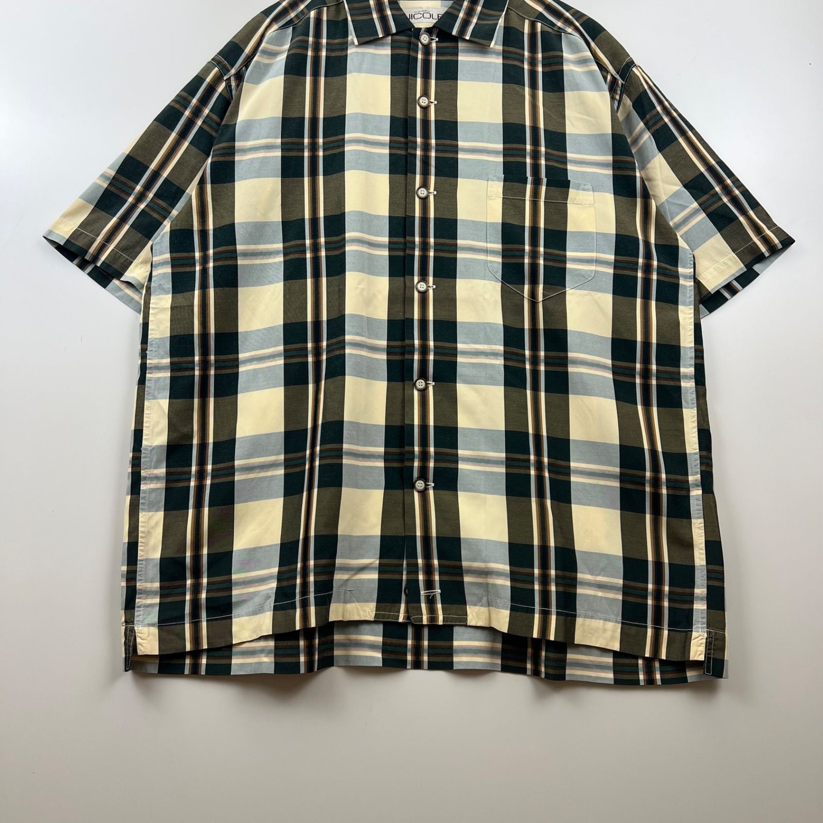 ムッシュニコル　麻JKPTセットアップ1990年代ヴィンテージ MONSIEUR NICOLE 80s archive S/S shirts ムッシュニコル