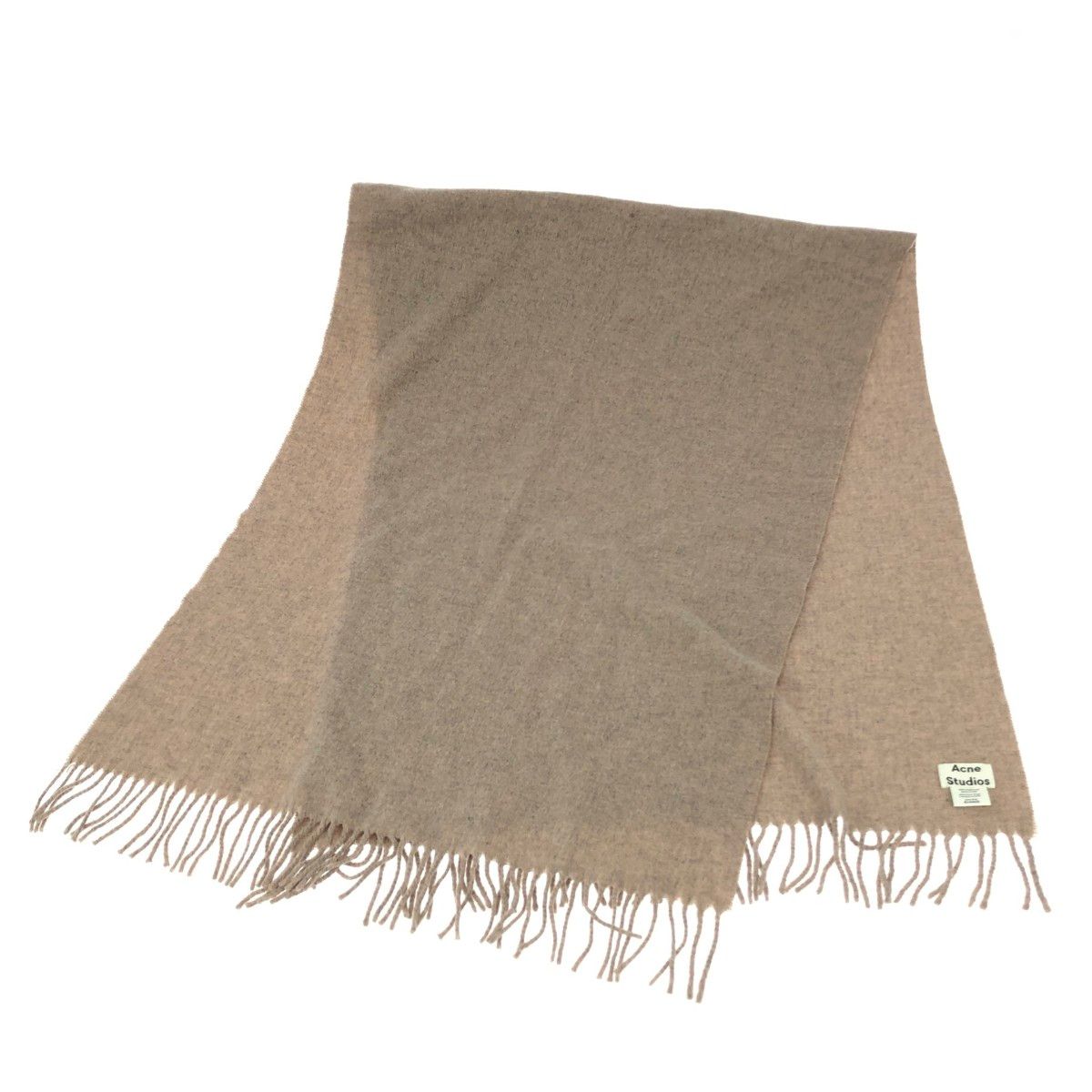 acne studios アクネストゥディオズ 大判ストール ヴァージンウール100％ グレージュ ユニセックス | 240001167306
