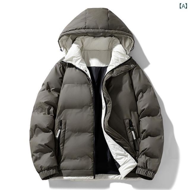 4XL メンズ ファッション 服 男性用 オシャレ シンプル 大人 かっこいい ストリート ハイエンド 綿服 レジャー アウトドア 防風 暖かい 厚手 綿服 フード ジャケット