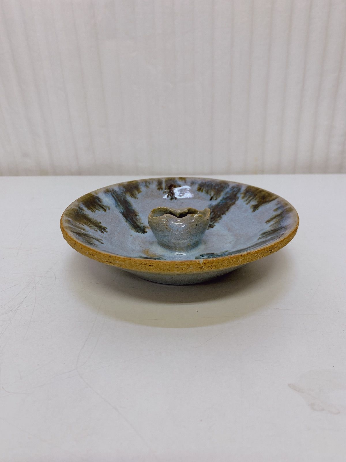 茶道具　朝鮮唐津　水差 茶器/茶道具 水指（水差し）】 朝鮮唐津 一重口 徳澤守俊作