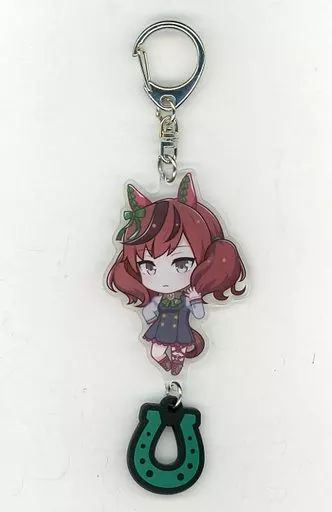 値下げ中！ウマ娘 蹄鉄付きアクリルキーホルダー ナイスネイチャ 中古】雑貨 ナイスネイチャ ラバー蹄鉄付きアクリルキーホルダー