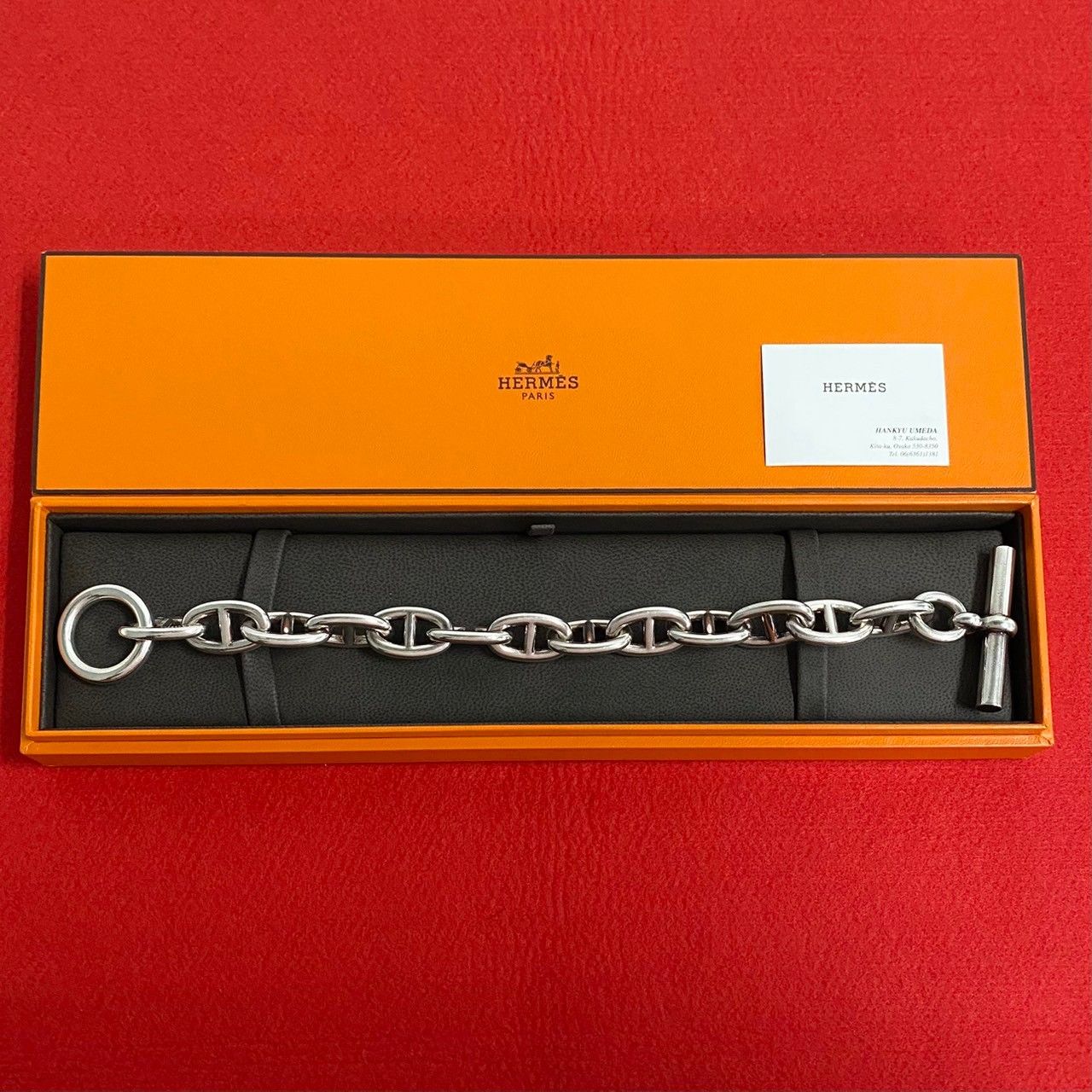 極 美品 箱付き HERMES エルメス シェーヌダンクル TGM 13コマ