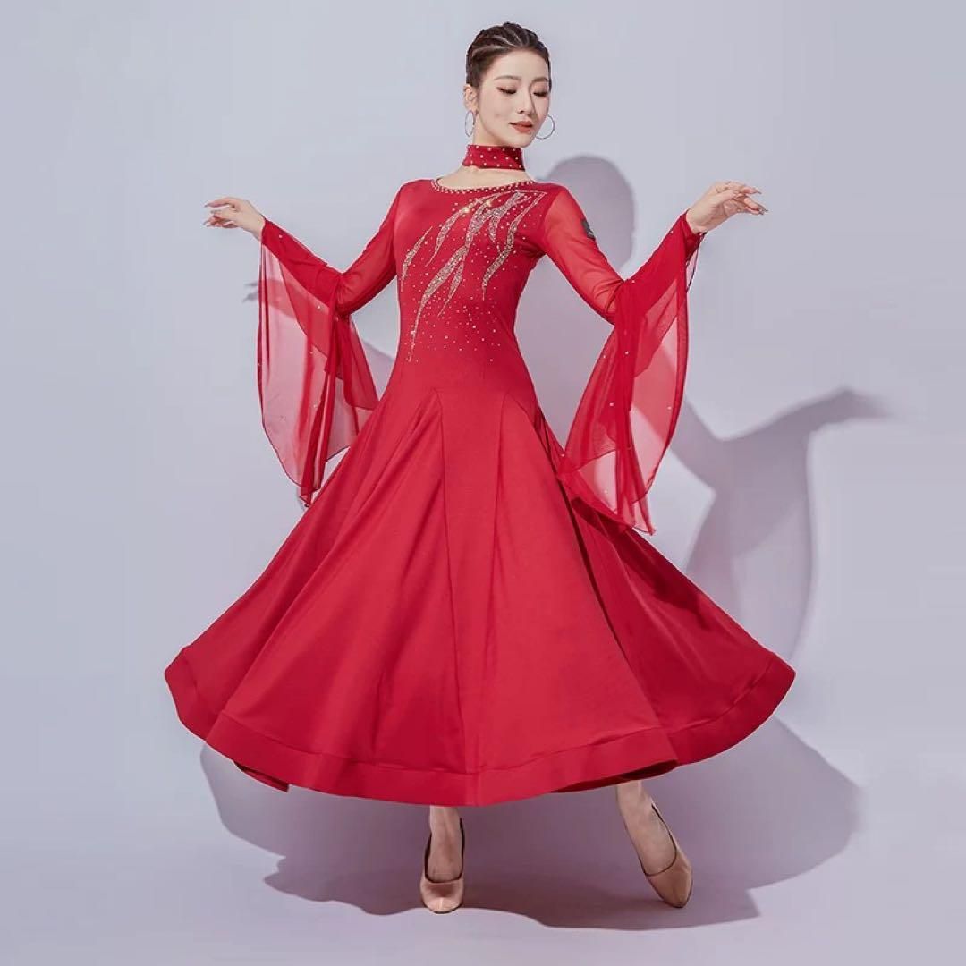 社交ダンス レッスンウェア ワンピース 社交ダンス衣装 ダンスウェア