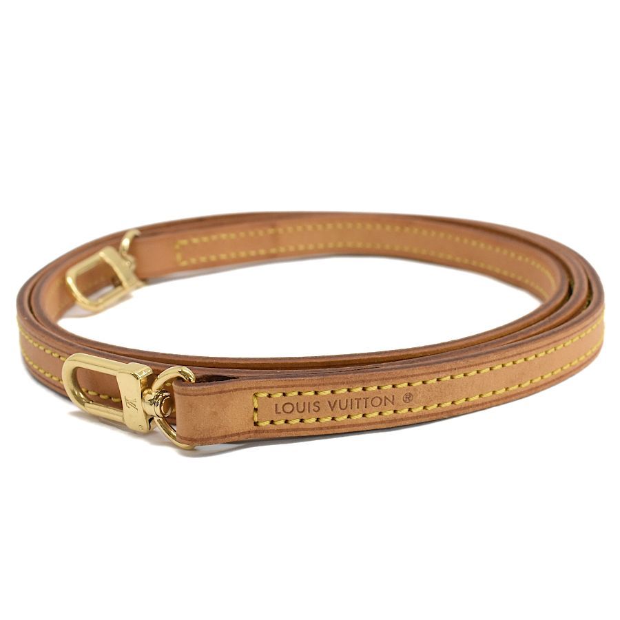 ルイヴィトン|ショルダーストラップ|バッグ用アクセサリー|ヌメ革|レザー|ベージュ|ゴールド金具|LOUIS VUITTON