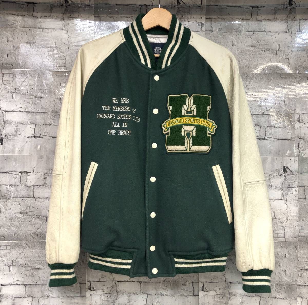 カレッジ ヴィンテージ　バーシティジャケット　スタジャン　ハーバード HARVARD SPORTS CLUB ハーバード スポーツ クラブ Versity