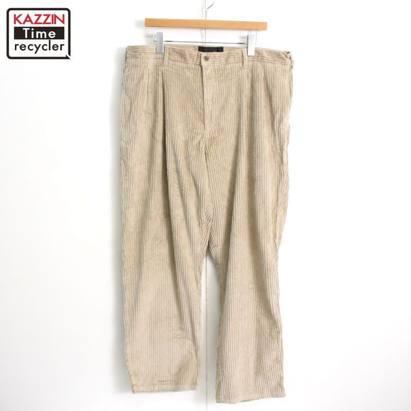 90s vintage バラクータ BARACUTA 2タック コーデュロイ パンツ メンズ XLサイズ相当 ビッグサイズ オーバーサイズ