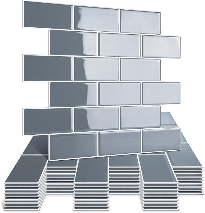 まとめ購入希望 セット品 APSOONSELL タイルシール 防水 厚め 10枚 耐熱 キッチン 洗面所 剥が