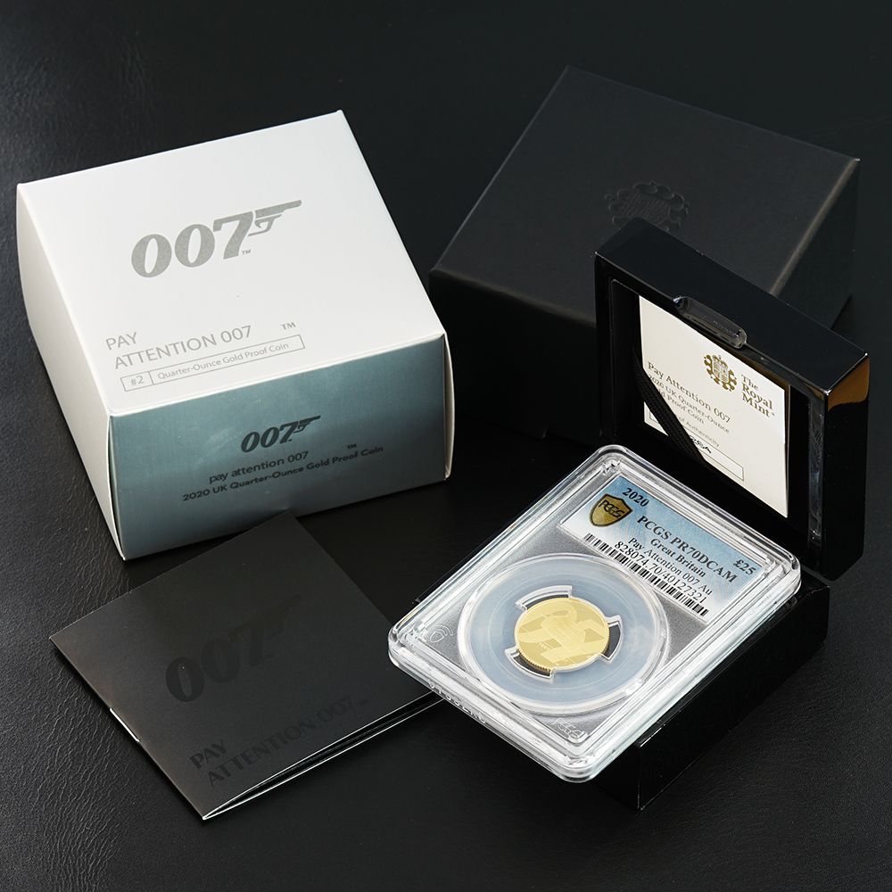 永遠の価値 金(gold)】 2020年 イギリス エリザベス2世 007 ジェームズ・ボンド 第2貨 1/4オンス 25ポンド 1/4オンス 金貨  PCGS PR70DCAM アンティークコイン モダン 英国 - メルカリ