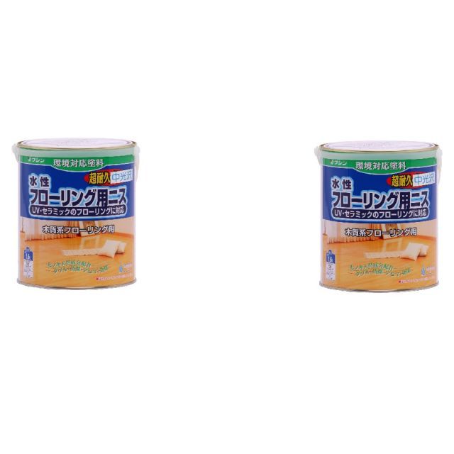 和信ペイント 水性フローリング用ニス 中光沢 1.6L ２缶セット