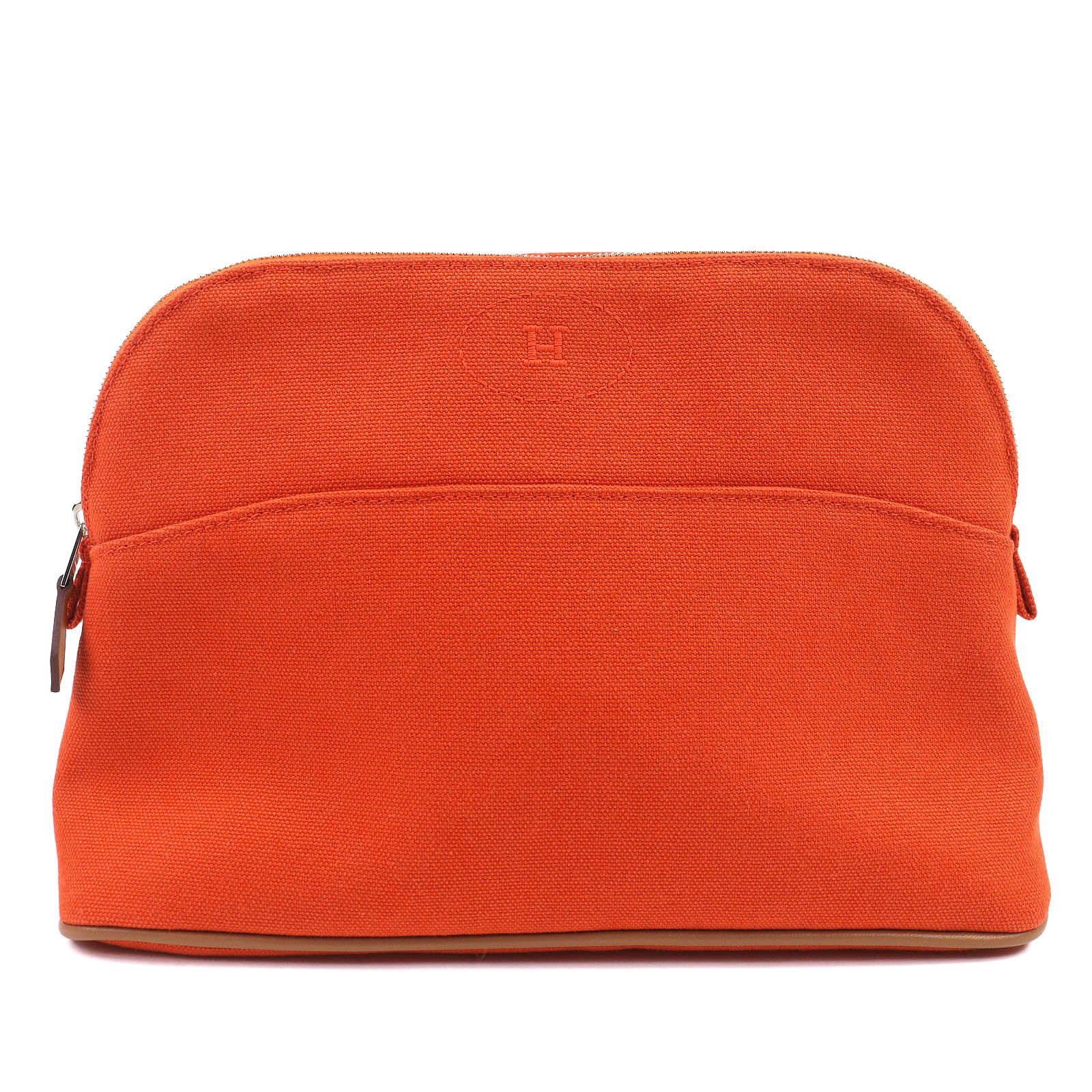 未使用品△HERMES エルメス ボリードポーチ MM コットン100％ H