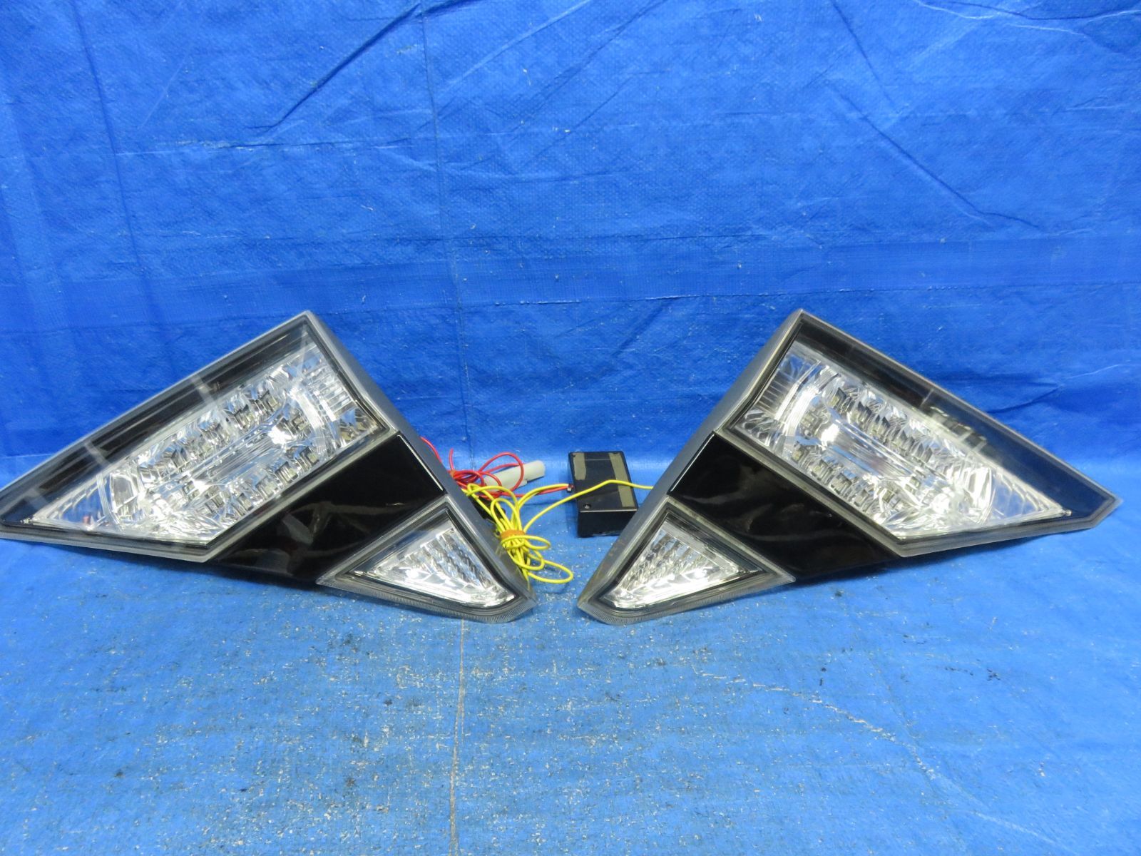 LA7156 点灯OK ヴェルファイア ANH20W 後期 テールライト テールランプ 純正 KOITO58-35 黒202 GARAX 4灯ブレーキランプキット付 GGH20W