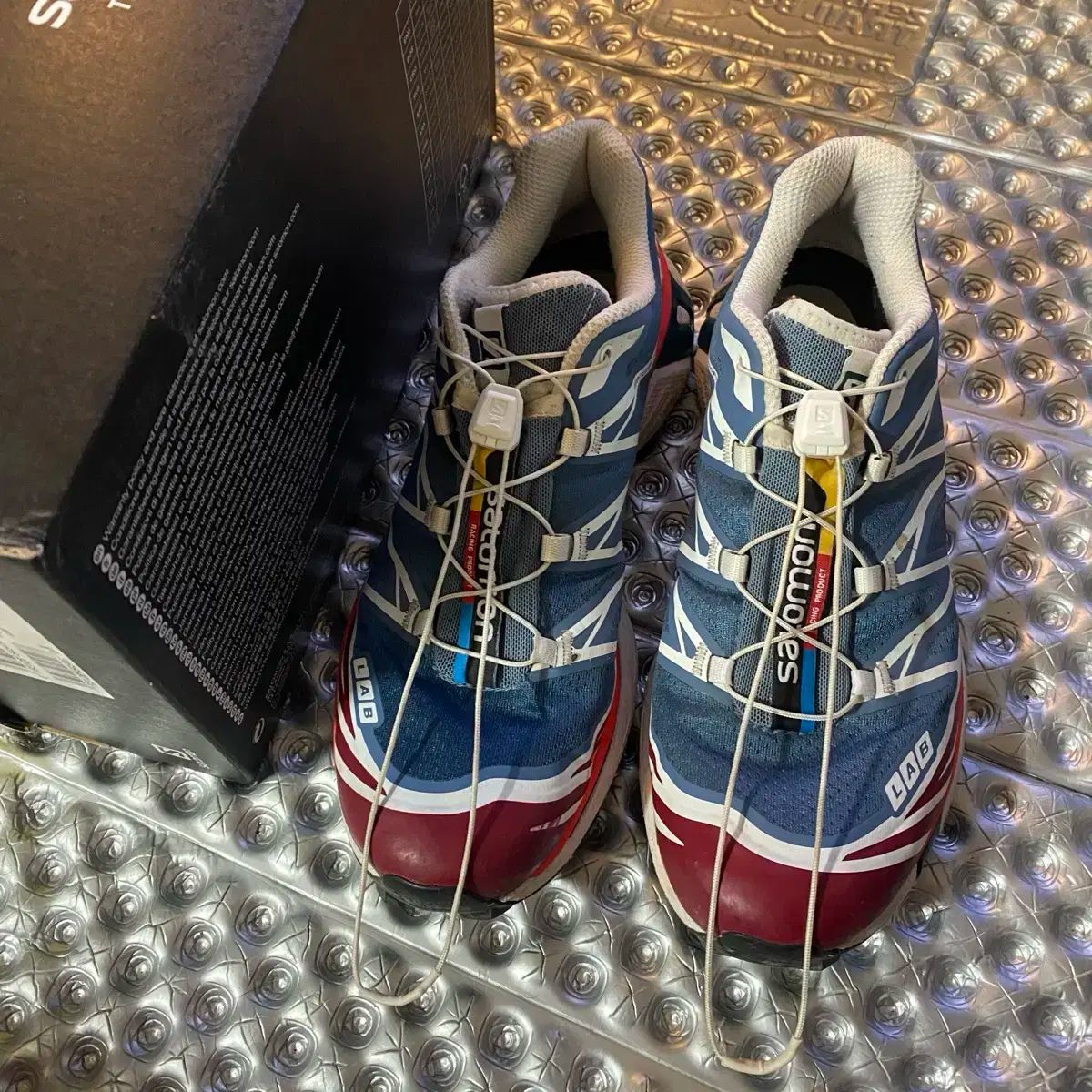 SALOMON サロモン XT ー 6 アシュリー ブルー 白 チェリー トマト 255 サイズ