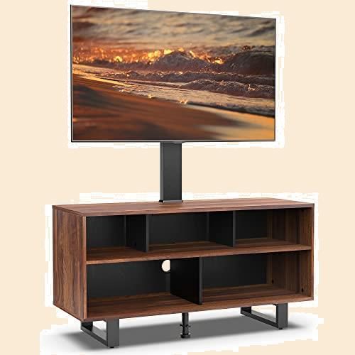 ウォールナット 32型 70型適応 掃除簡単 高さ137cm 奥行40cm 幅約106cm 耐荷重50kg 高さ調節 スタンド付き ローボード TW-W31061WD テレビボード テレビ台 FITUEYES