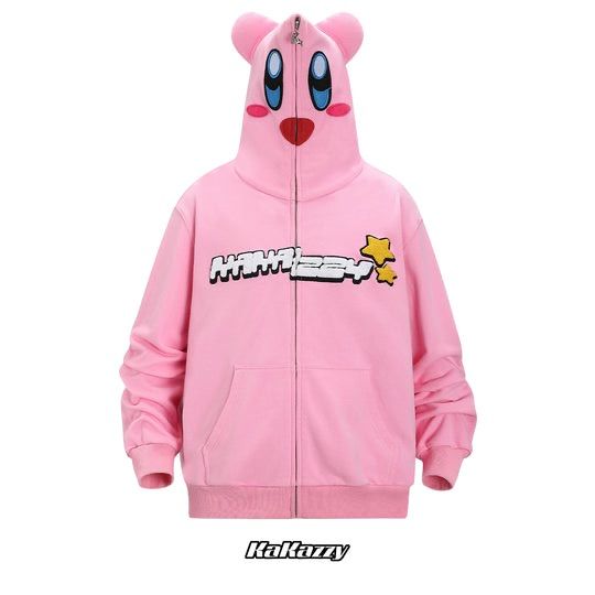 ◆Kakazzy◆フルジップパーカー レッド 送料込 ◇Kakazzy◇Full Zip フード付きパーカー Red 送料込