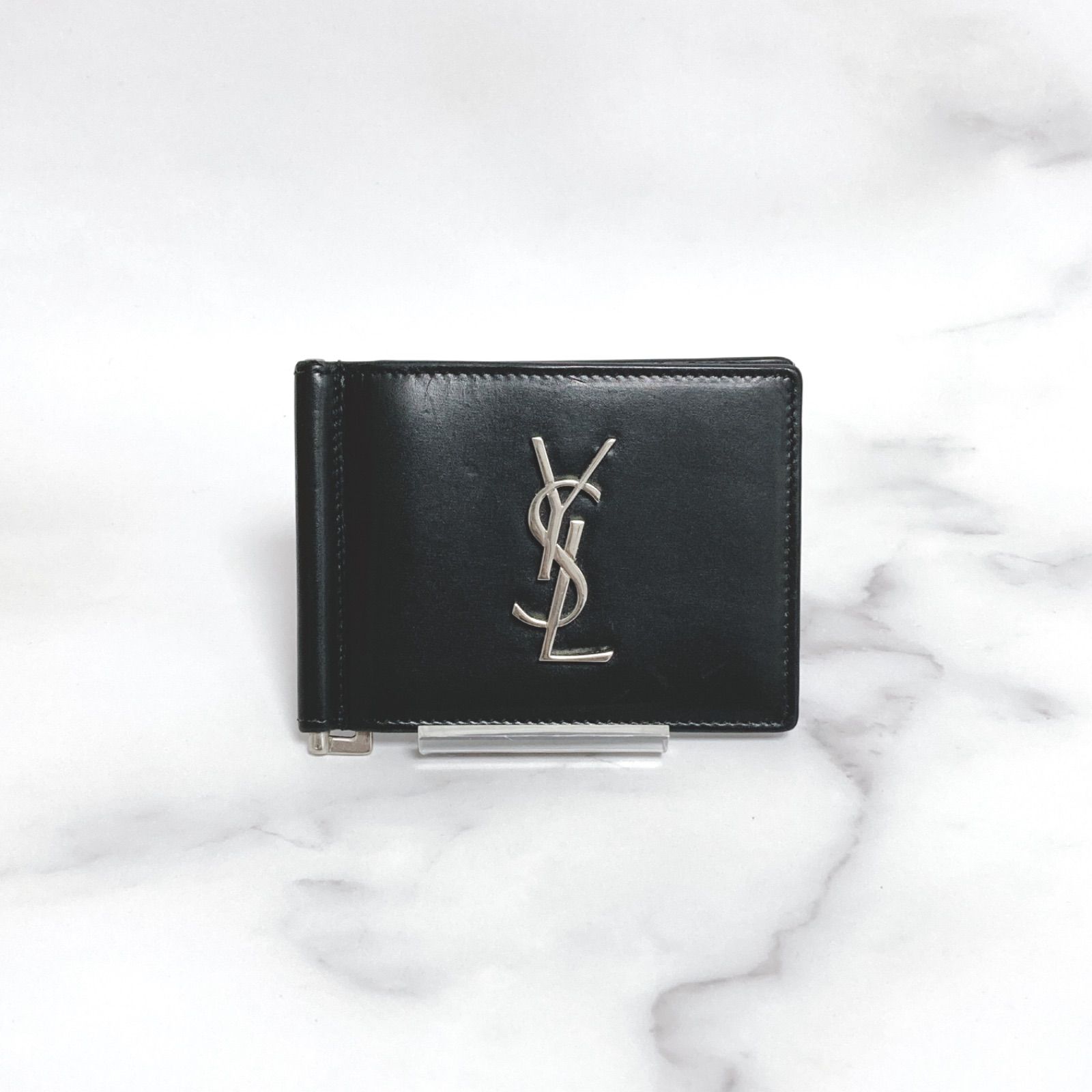 サンローラン YSL マネークリップ お札入れ レザー 黒 ブラック 2159 YSL 黒 レザー マネークリップ サンローラン YSL マネークリップ お